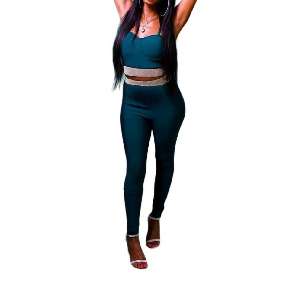 NEW PORSHIA BY PORSHIA BANKS currency crop top in green